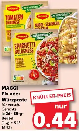 Kaufland MAGGI Fix oder Würzpaste Angebot