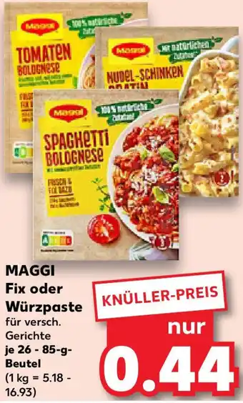 Kaufland MAGGI Fix oder Würzpaste Angebot