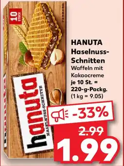 Kaufland HANUTA Haselnuss- Schnitten Angebot