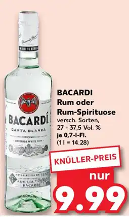 Kaufland BACARDI Rum oder Rum-Spirituose Angebot