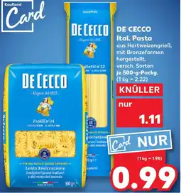 Kaufland DE CECCO Ital. Pasta Angebot