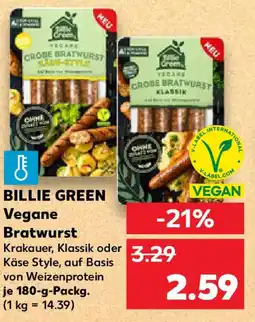 Kaufland BILLIE GREEN Vegane Bratwurst Angebot