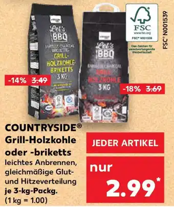 Kaufland COUNTRYSIDE Grill-Holzkohle oder -briketts Angebot
