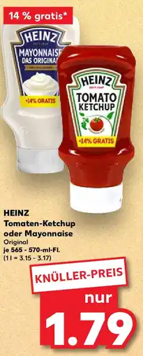Kaufland HEINZ Tomaten-Ketchup oder Mayonnaise Original Angebot