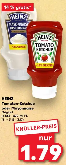 Kaufland HEINZ Tomaten-Ketchup oder Mayonnaise Original Angebot