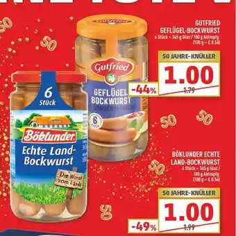 Marktkauf Böklunder Echte Land-bockwurst Oder Gutfried Geflügel-bockwurst Angebot