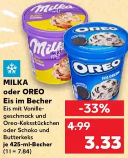 Kaufland MILKA oder OREO Eis im Becher Angebot