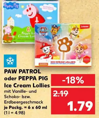 Kaufland PAW PATROL oder PEPPA PIG Ice Cream Lollies Angebot