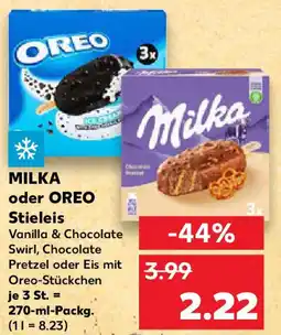 Kaufland MILKA oder OREO Stieleis Angebot