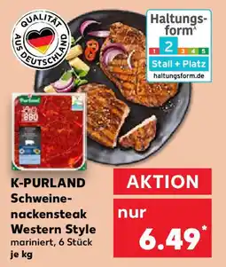 Kaufland K-PURLAND Schweine- nackensteak Western Style Angebot