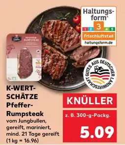 Kaufland K-WERT- SCHÄTZE Pfeffer- Rumpsteak Angebot