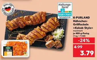 Kaufland K-PURLAND Hähnchen- Grillfackeln Kebab Style Angebot