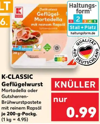 Kaufland K-CLASSIC Geflügelwurst Angebot