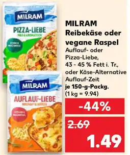 Kaufland MILRAM Reibekäse oder vegane Raspel Angebot