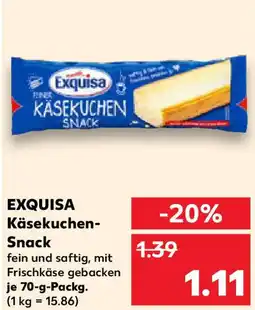 Kaufland EXQUISA Käsekuchen- Snack Angebot