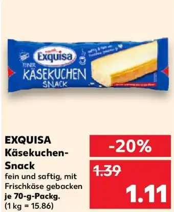 Kaufland EXQUISA Käsekuchen- Snack Angebot