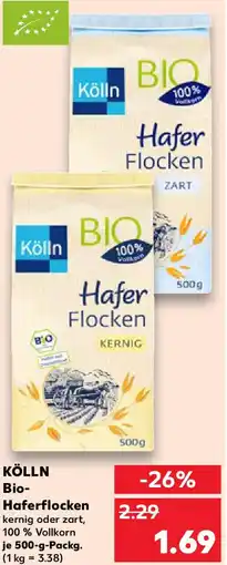 Kaufland KÖLLN Bio- Haferflocken Angebot