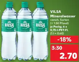 Kaufland VILSA Mineralwasser Angebot