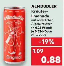 Kaufland ALMDUDLER Kräuter- limonade Angebot