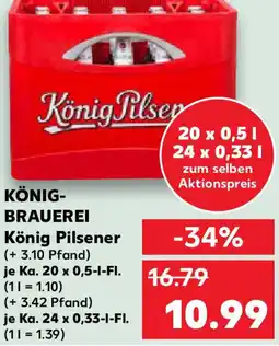 Kaufland KÖNIG- BRAUEREI König Pilsener Angebot