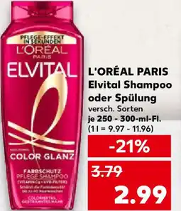 Kaufland L'OREAL Elvital Shampoo oder Spülung Angebot
