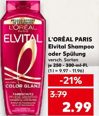 Kaufland L'OREAL Elvital Shampoo oder Spülung Angebot