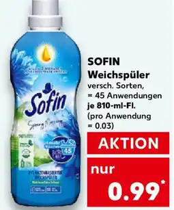 Kaufland SOFIN Weichspüler Angebot