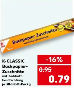 Kaufland K-CLASSIC Backpapier- Zuschnitte Angebot