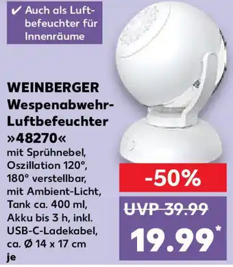 Kaufland WEINBERGER Wespenabwehr- Luftbefeuchter 48270 Angebot