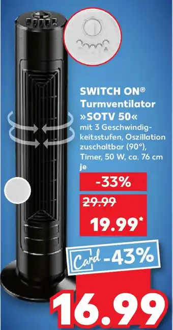 Kaufland SWITCH ON Turmventilator SOTV 50 Angebot
