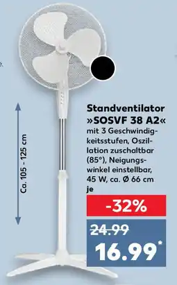 Kaufland SWITCH ON Standventilator SOSVF 38 A2 Angebot
