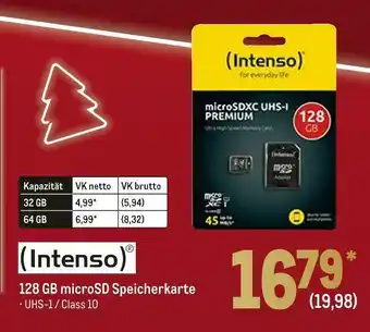 METRO (intenso) 128 gb microsd speicherkarte Angebot