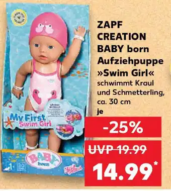 Kaufland ZAPF CREATION BABY born Aufziehpuppe Swim Girl Angebot