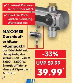 Kaufland MAXXMEE Durchlauf- erhitzer Kompakt Angebot