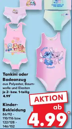 Kaufland Tankini oder Badeanzug- Kinder- Bekleidung Angebot