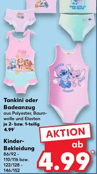 Kaufland Tankini oder Badeanzug- Kinder- Bekleidung Angebot