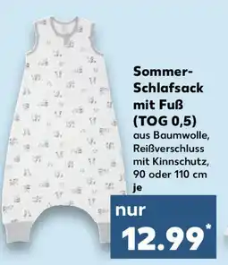 Kaufland Sommer- Schlafsack mit Fuß (TOG 0,5) Angebot