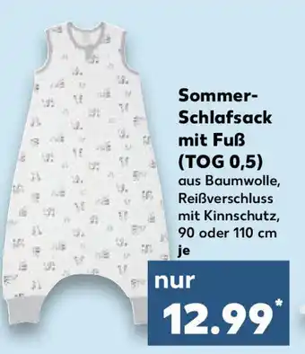 Kaufland Sommer- Schlafsack mit Fuß (TOG 0,5) Angebot