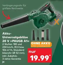 Kaufland PARKSIDE Akku- Universalgebläse 20 V PAUGB A1 Angebot