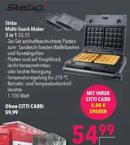 CITTI Markt Steba Multi-Snack Maker 3 in 1 SG 55 Angebot