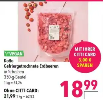 CITTI Markt KoRo Gefriergetrocknete Erdbeeren Angebot