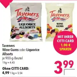 CITTI Markt Taveners Wine Gums oder Liquorice Allsorts Angebot