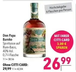 CITTI Markt Don Papa Baroko Angebot