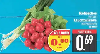 E-Center Radieschen oder Lauchzwiebeln Angebot