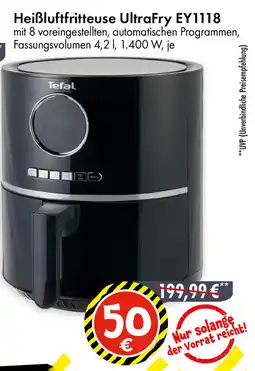 TEDi Tefal Heißluftfritteuse UltraFry EY1118 Angebot