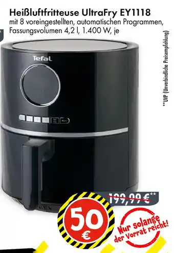 TEDi Tefal Heißluftfritteuse UltraFry EY1118 Angebot