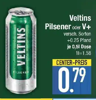 E-Center Veltins Pilsener oder V+ Angebot