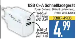 E-Center USB C+A Schnellladegerät Angebot
