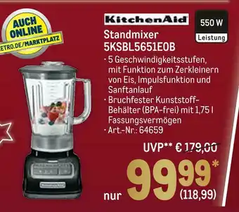 METRO Kitchenaid standmixer 5ksbl5651eob Angebot