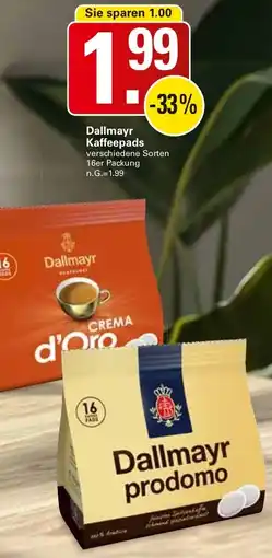 WEZ Dallmayr Kaffeepads Angebot